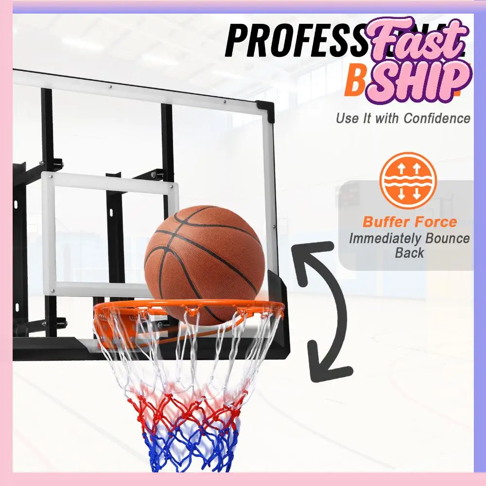 

47-дюймовое настенное баскетбольное кольцо с щитом для использования в помещении и на улице, для гаража, дома и улицы
