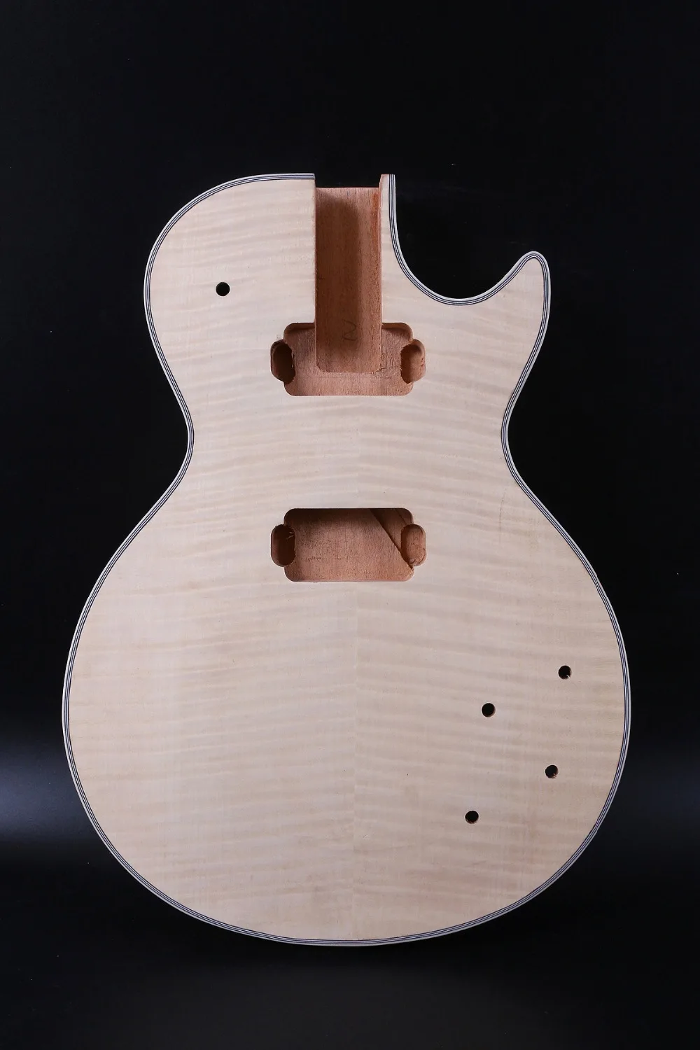 

Yinfente New Electric Guitar Body Set in Style Replacement Body Flame Maple Wood Veneer Humbucker Pickup Unfinished DIY Project