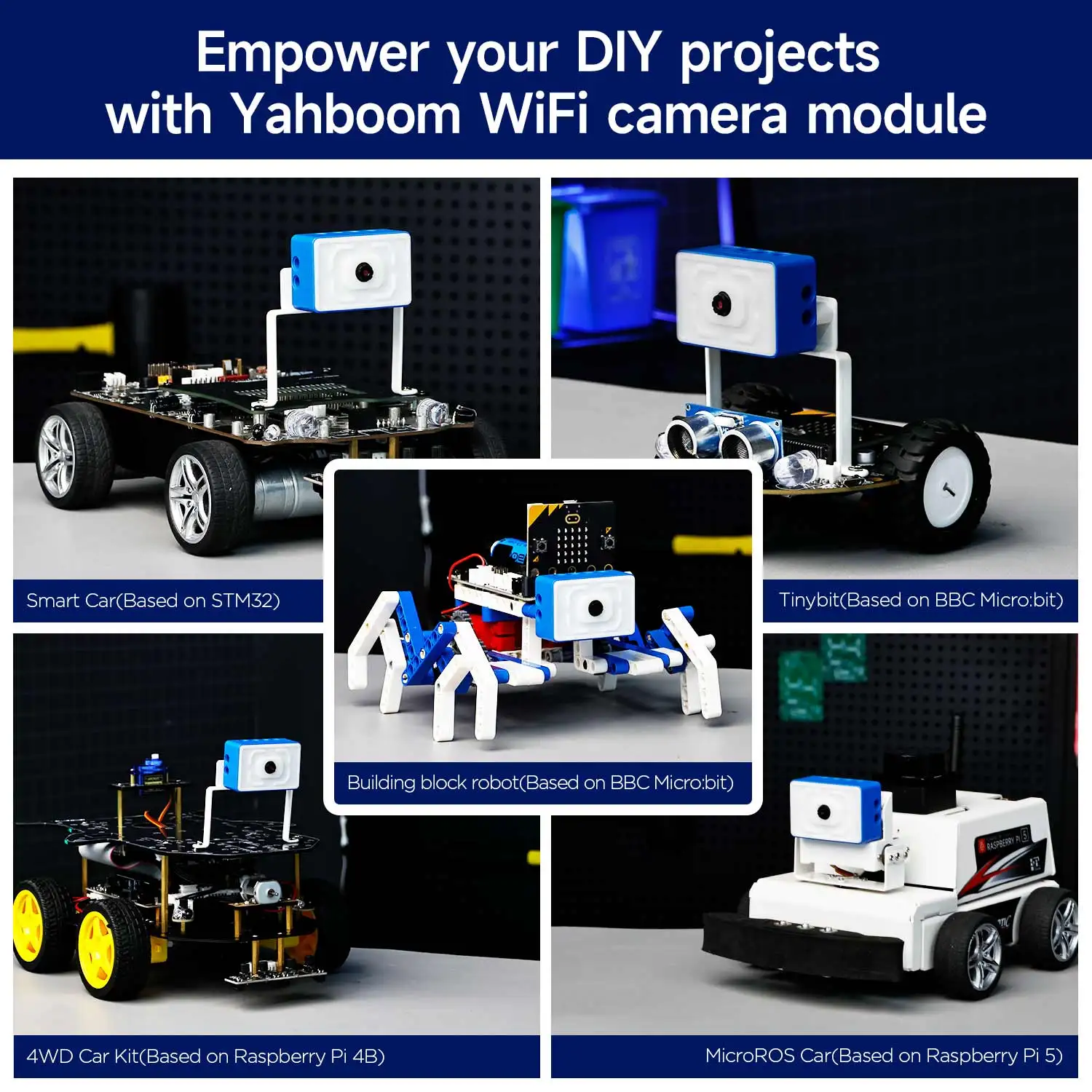 ESP32 WiFi Camera Module With ESP32-S3 Chip And 2MP Camera Using Serial Communication Support ROS1 ROS2 For Micro:bit Robot Car