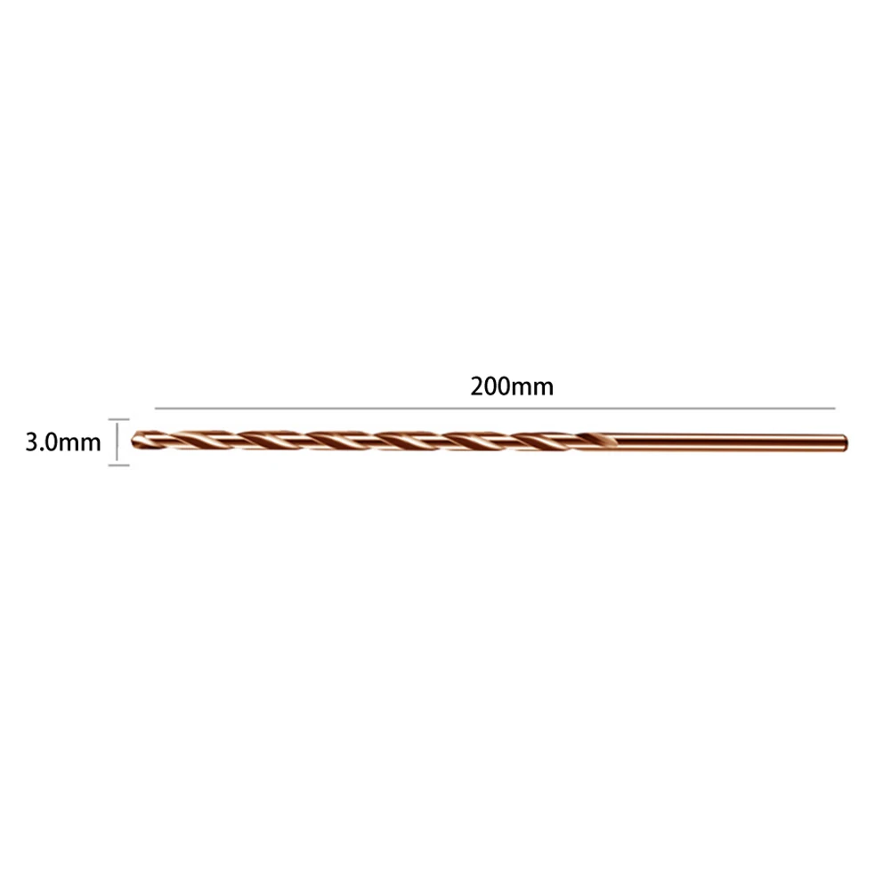 Broca M35 extendida que contiene cobalto de 200 mm para metal, madera, acero inoxidable, brocas de acero de alta velocidad de 3,0 mm - 6,5 mm