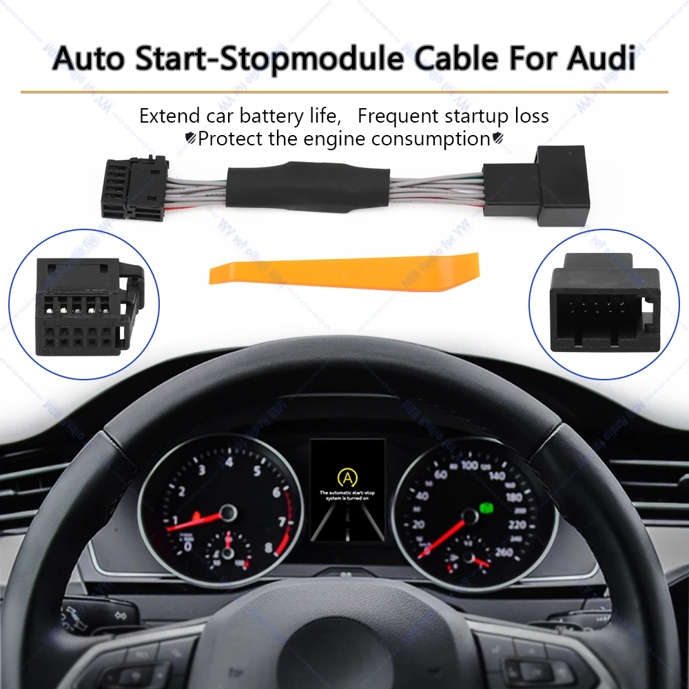 For  AUDI  Q3  Automatic Stop Start Engine System Off Device A OFF Button Control Sensor Plug Stop Cancel  Three Mode Cable