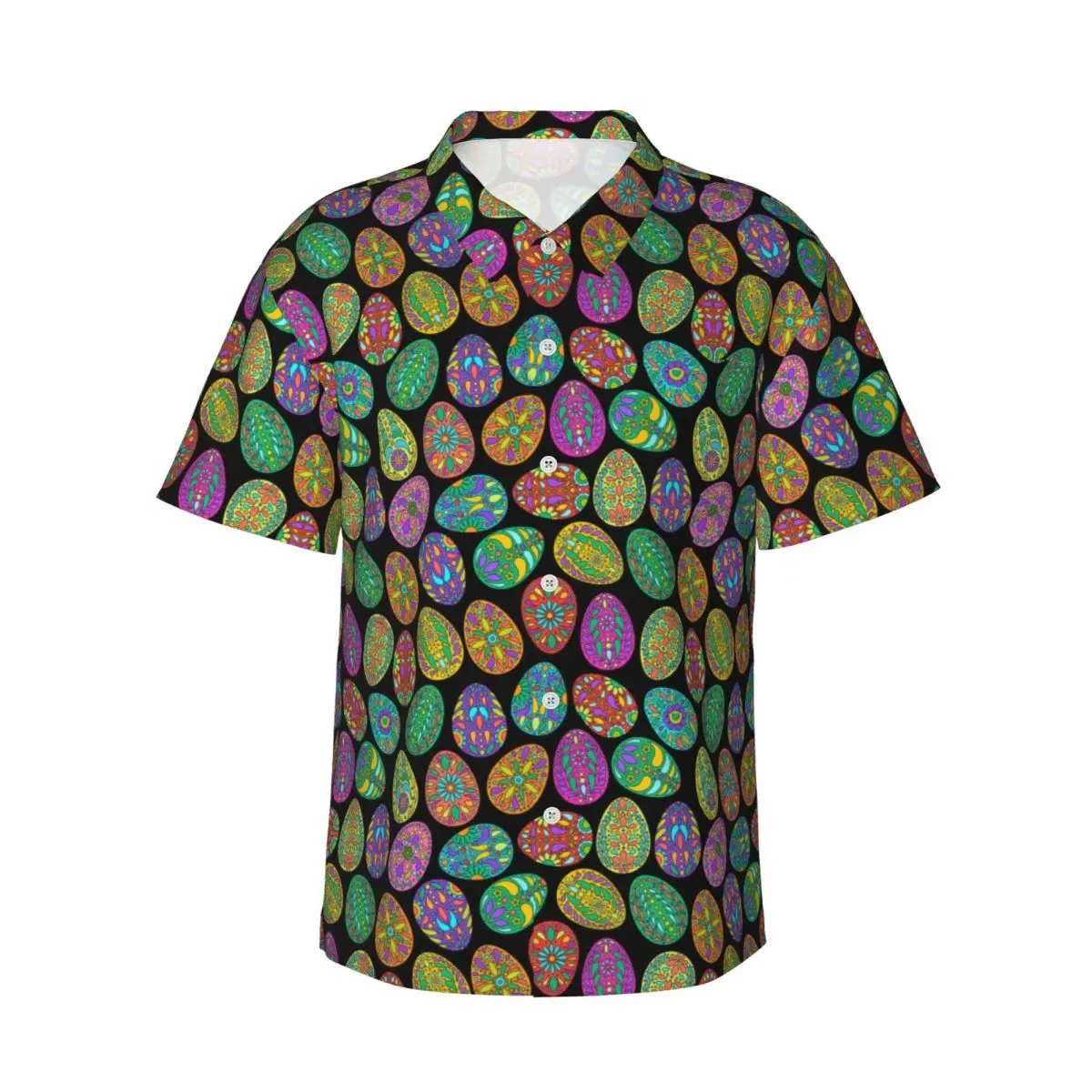 

Пляжная рубашка на Пасху, гавайские повседневные рубашки с принтом яиц в стиле ретро, мужские винтажные блузки с короткими рукавами, забавный графический топ Y2K