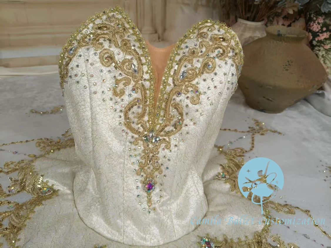 新しくカスタマイズされた乳白色の眠れる森の美女シルバーの妖精人形青い鳥Fバレエパフォーマンスチュチュスカート大人と子供