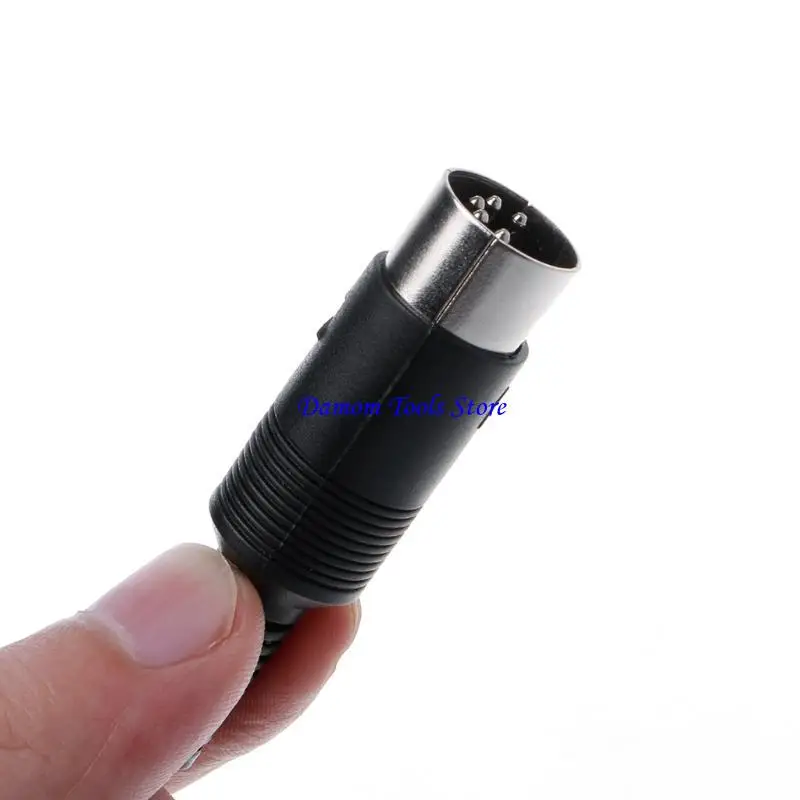 57BE 3 Pcs DIN Male Plug Cable Connector 5 Pin with Plastic Handle