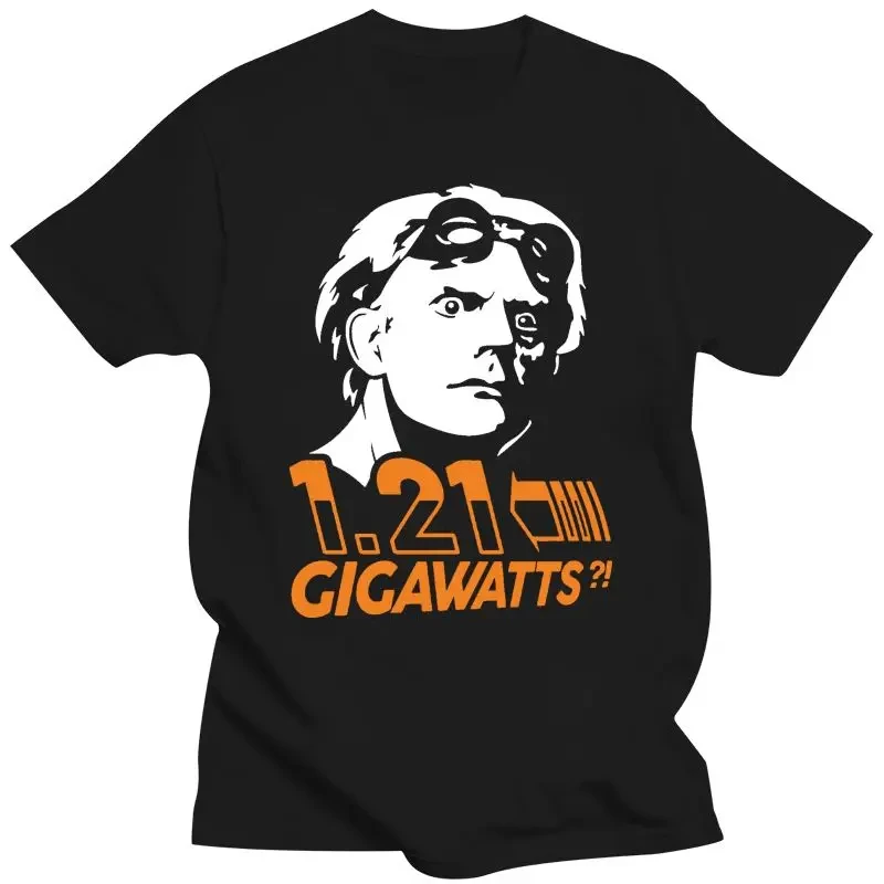 

Mens Clothing Doc Brown Back To The Future Back To The Future 1.21 Gigawatts Fun Tops Tee T Shirt Loose Tops T-Shirt