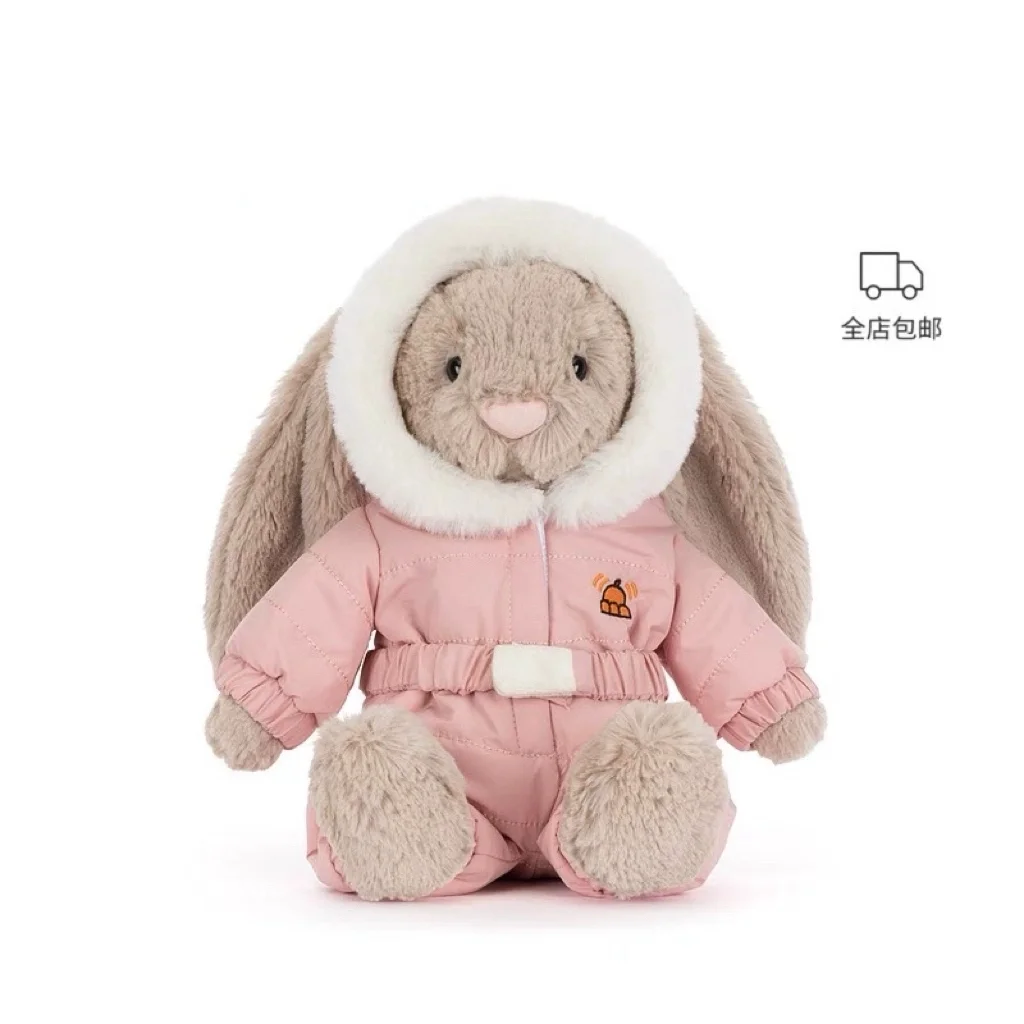 

Плюшевая игрушка-кролик Jellycat Bashful в лыжном костюме, подарок на Новый год 2026, Великобритания