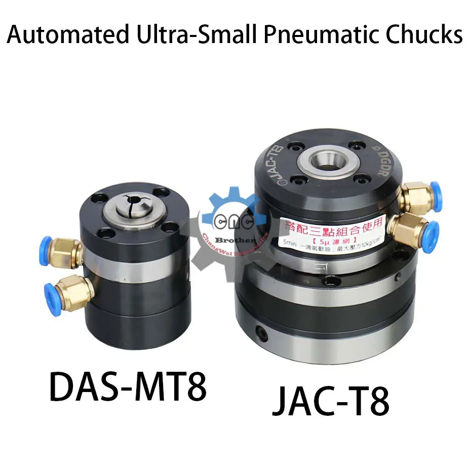 Mini mandrino a pinza pneumatica DSA-MT8 DAS-15SS JAC-T8 per rettificatrice, strumenti di bloccaggio dell\'attrezzatura automatica del materiale di