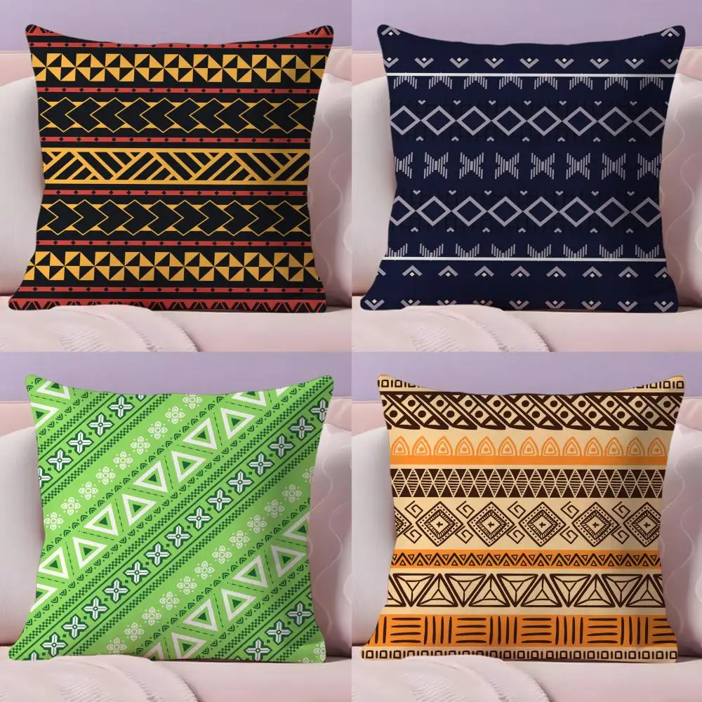 Samoan Tribe Samoa Totem Cushion Cover Soft Plush Throw Pillow Cushion Cover｜Double-Sided Printed Pillow Case Sofa Home Decor