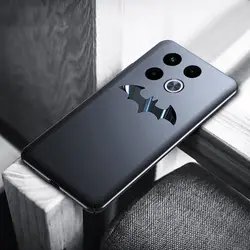 Skinlee For Infinix Note 40 Case Black Soft Silicone with Metal Bat Pattern Cover For Infinix Note 40 Pro Plus 4G/5G Back Shell