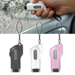 1* Car Window Breaker Glass Hammer  Safety Belt Knife with Keychain Auto Window Breaker Seat Belt Cutter Emergency Escape Tool