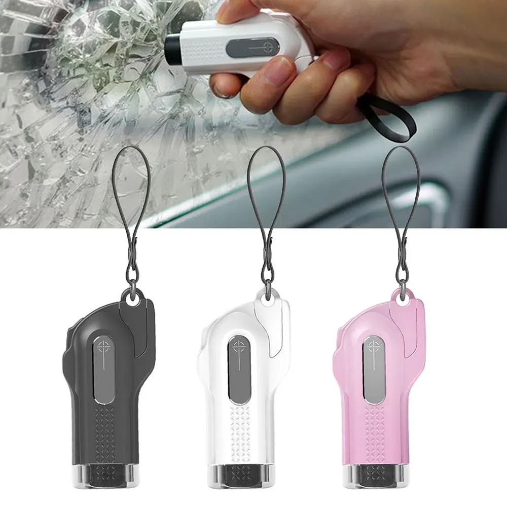 1* Car Window Breaker Glass Hammer  Safety Belt Knife with Keychain Auto Window Breaker Seat Belt Cutter Emergency Escape Tool