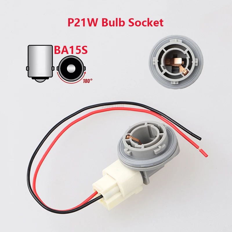 1x For Hyundai Reina Elantra Chevrolet Turn Signal Light BA15S P21W Bulb Holder Connector Socket Adapter Accessories