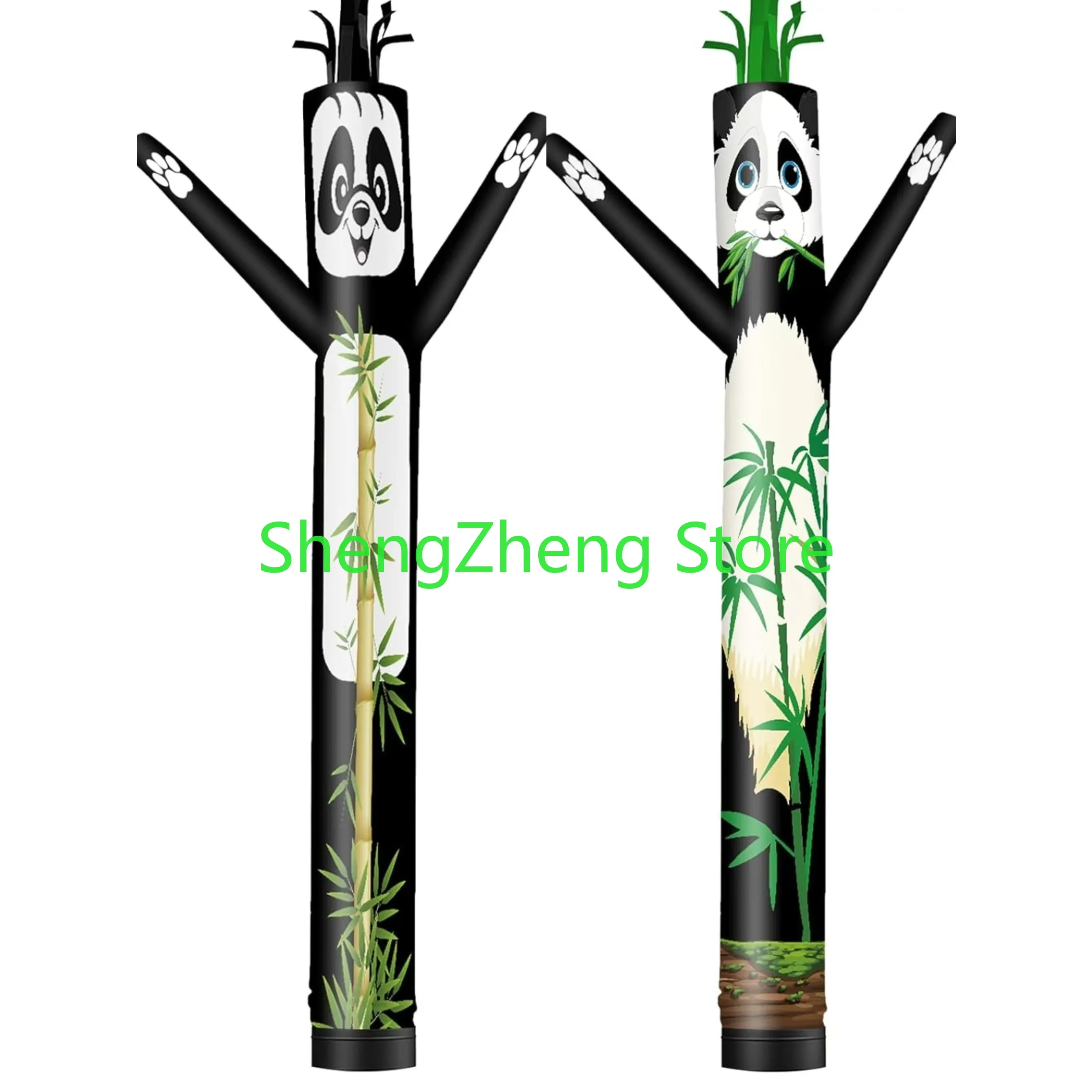 1Pcs 20FT Tall Panda Inflatable Tube Man Wacky Wavy Dancing Guy for Outdoor Decoration Advertising (Blower Not Included)