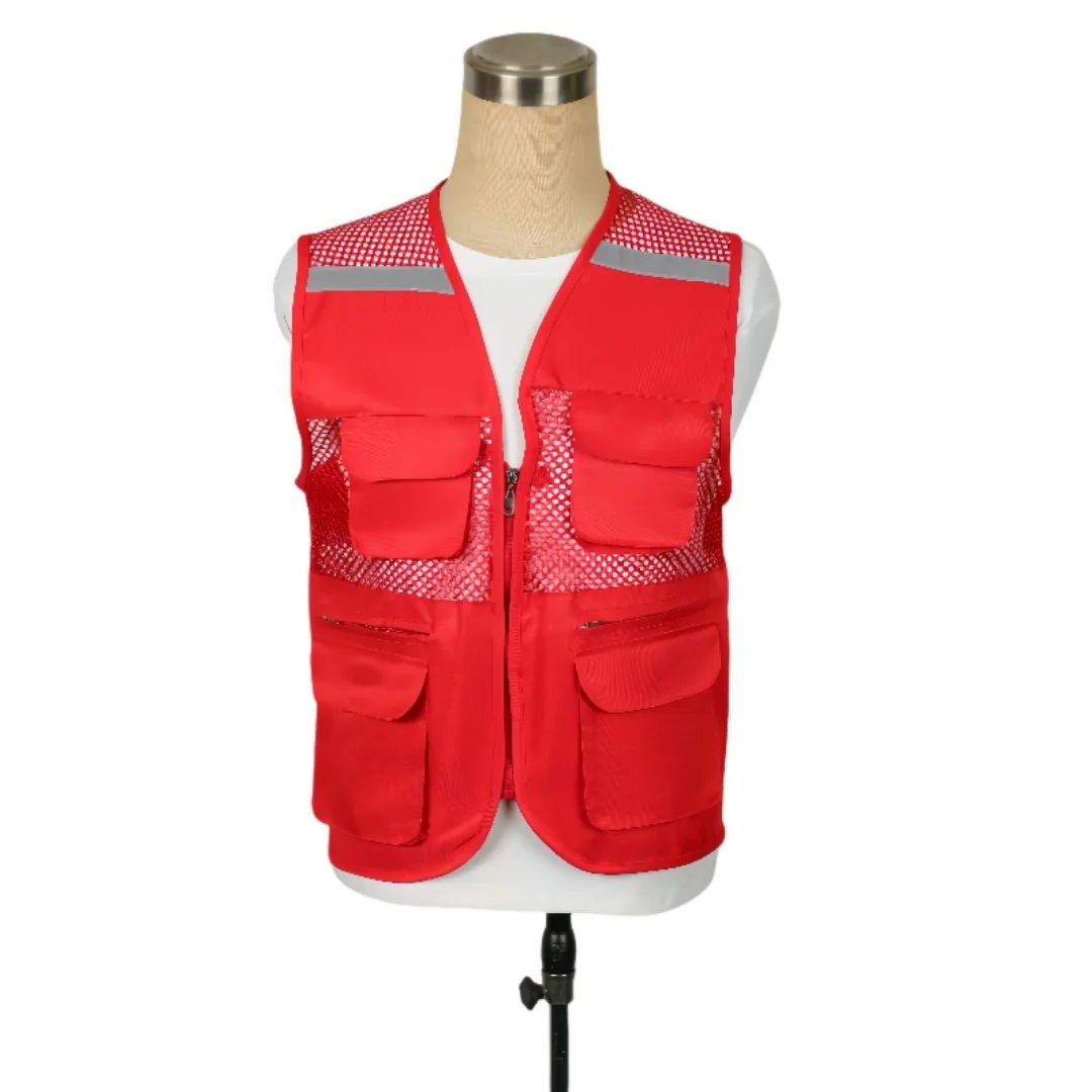 2025 Thin Mesh Vest Outdoor Sports for Jackets Bigsize Sleeveless Vest Multi Pockets Casual Work Wear Camping Fishing Vests - view 3