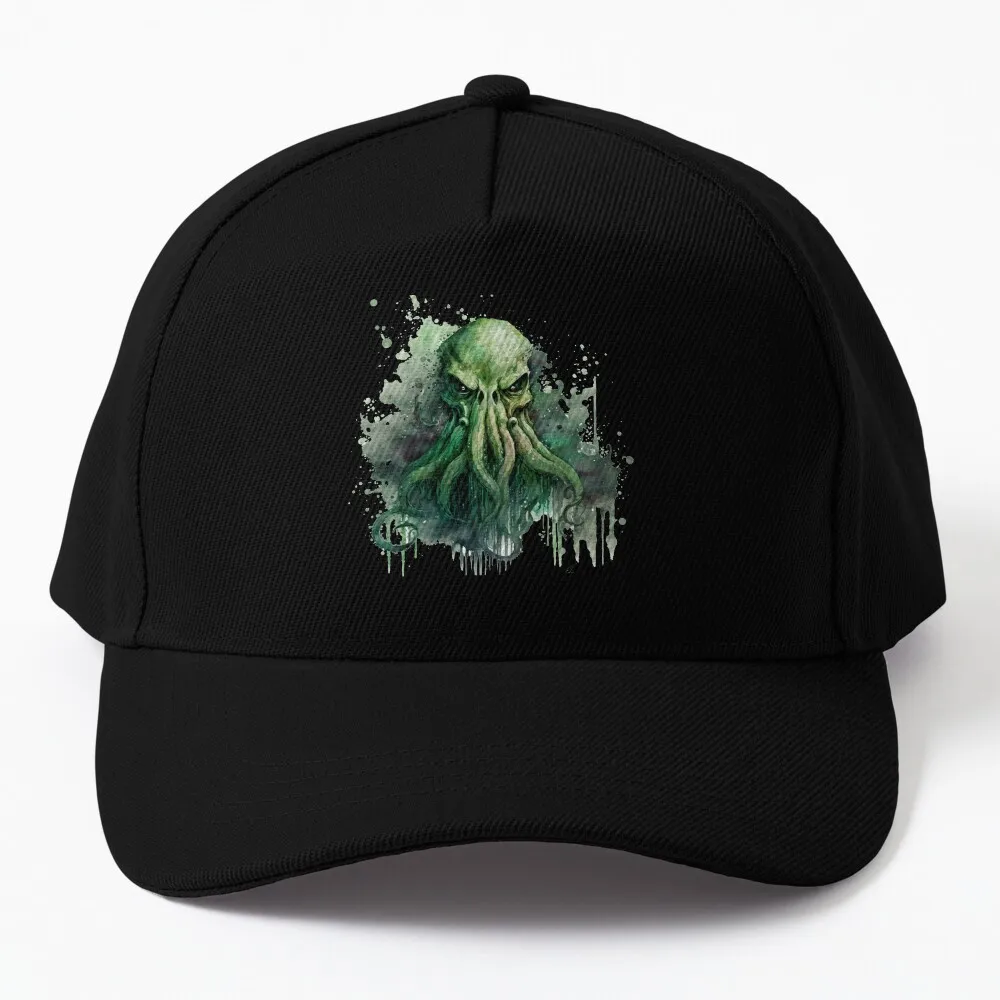 

Cthulhu watercolor madness Baseball Cap Luxury Hat Bobble Hat hard hat Rugby Woman Hat Men's