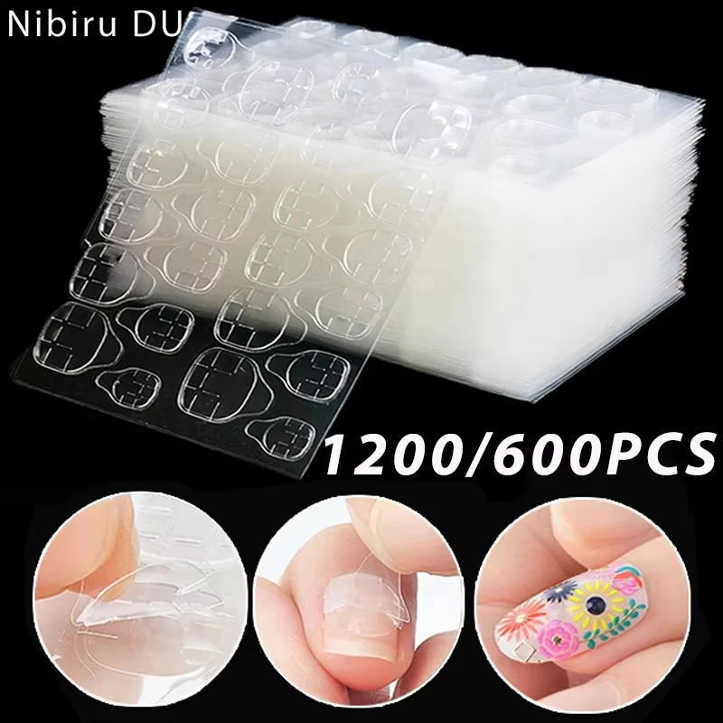 Double Sided Waterproof Breathable Fake Nail Art Glue Stickers Jelly Adhesive Tabs Manicure False Tips Accessory