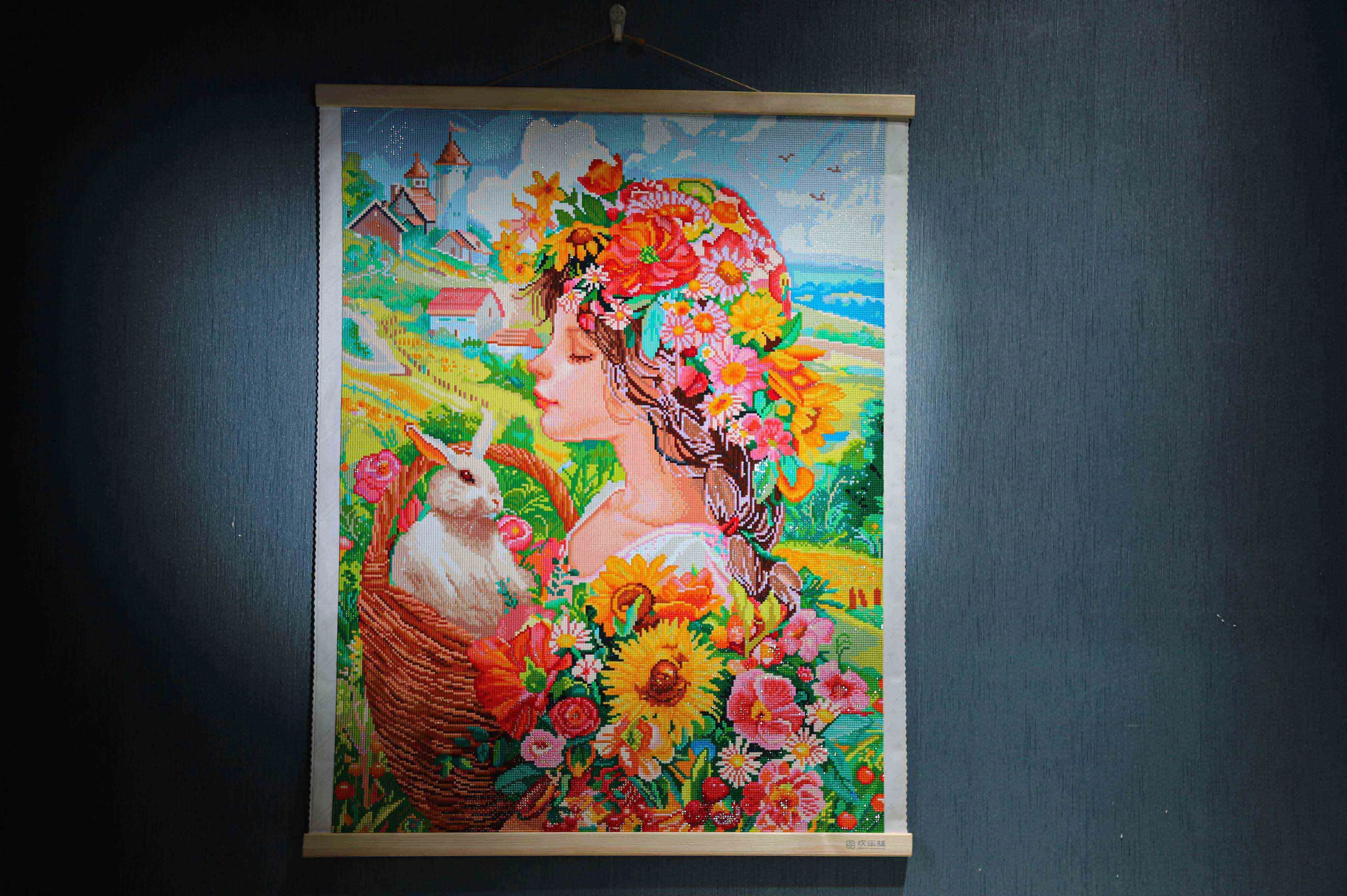 5D DIY เพชรภาพวาด Blossom Maiden เต็มรูปแบบ AB เจาะสําหรับผู้ใหญ่ศิลปะหัตถกรรมเพชรตกแต่งบ้านของขวัญ