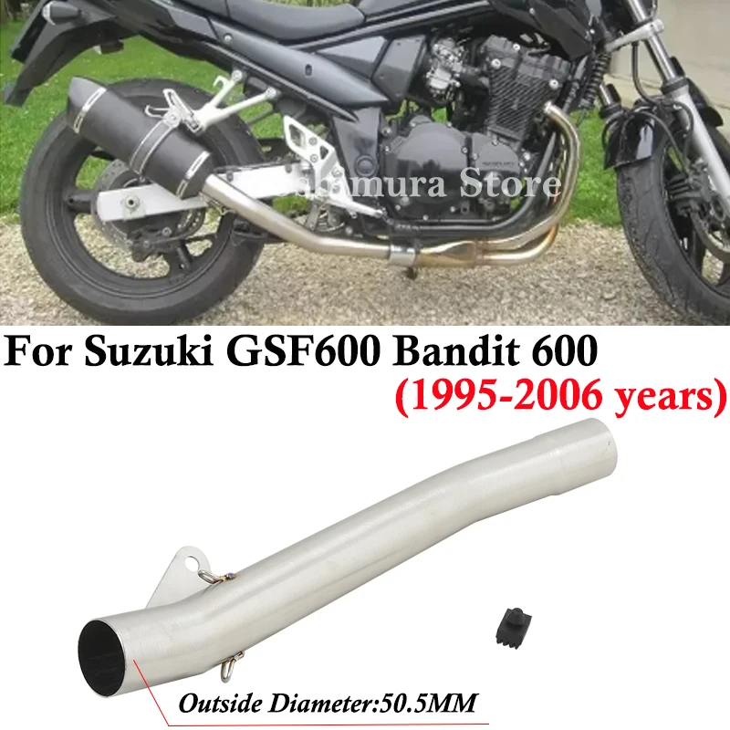 Slip On For Suzuki GSF 600 Bandit 600 1995 - 2006 Exhaust Motorcycle Stainless Steel Espace Moto 51MM Middle Link Pipe Mufller