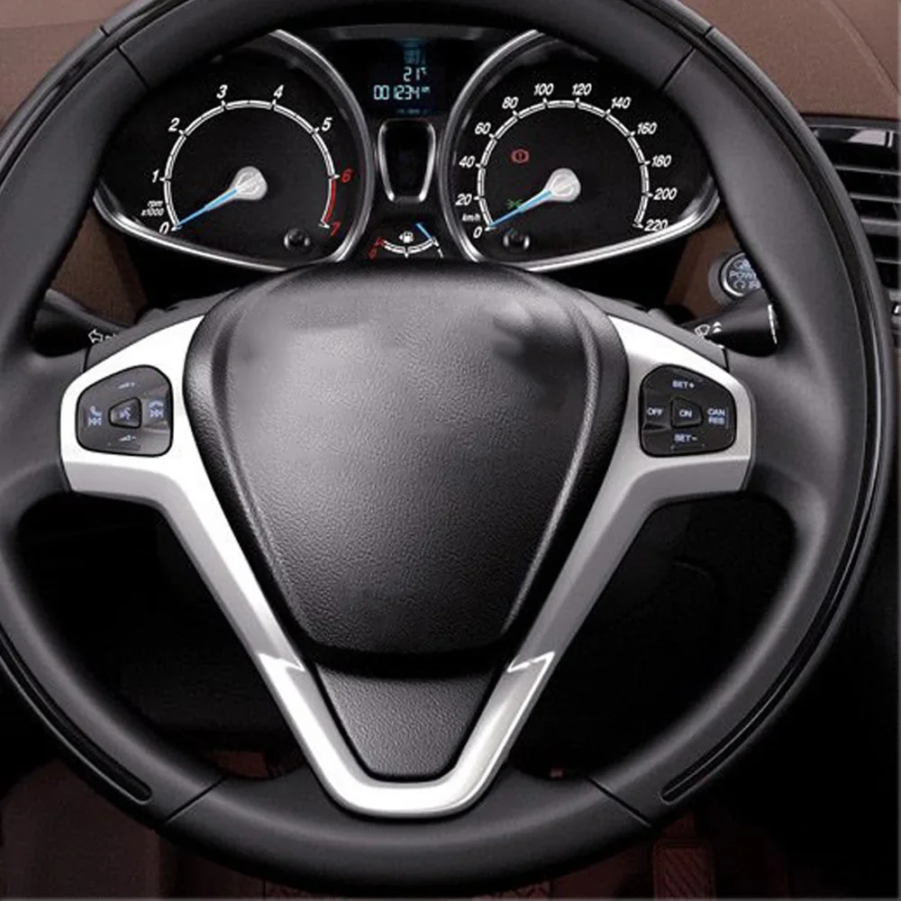 

Cruise Control Switch Button Matte Silver Steering Wheel Panel for Ford Fiesta Mk7 Mk8 St Ecosport 2013 Car Accessories