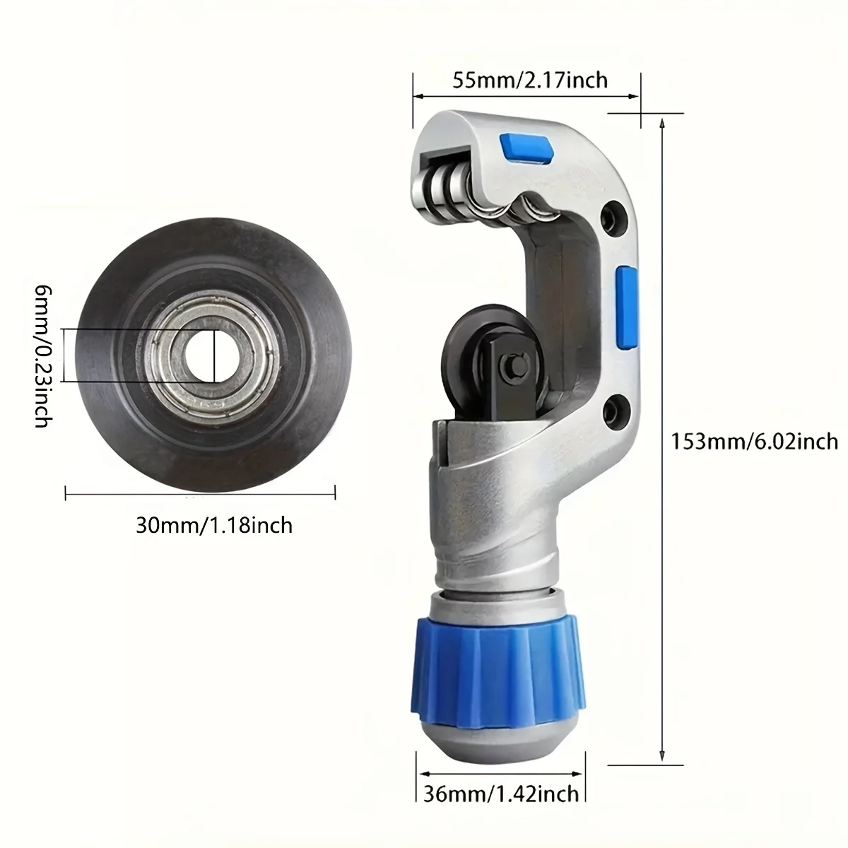 3/16-inch to 1-1/4-inch (4mm-32mm) Tube Cutter,Copper Tubing Cutter, for Stainless Steel, Tubing Cutter, Give a replacement bla