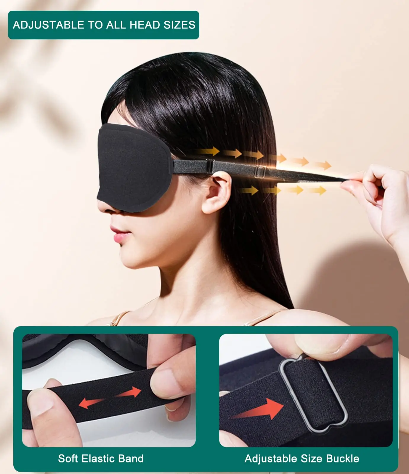 Sleep Mask for Women Men, 3D Contoured Blindfold 100% Blockout Light Eye Mask,Eye Pillow Soft Comfy Eye Shade for Nap Travel