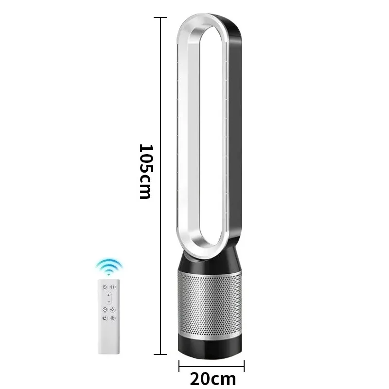for Adjustable Thermostat Heating Cooling Fan, 42 Inch Low Noise Bedroom Fan, Eco Energy Saving Mode with Remote Control