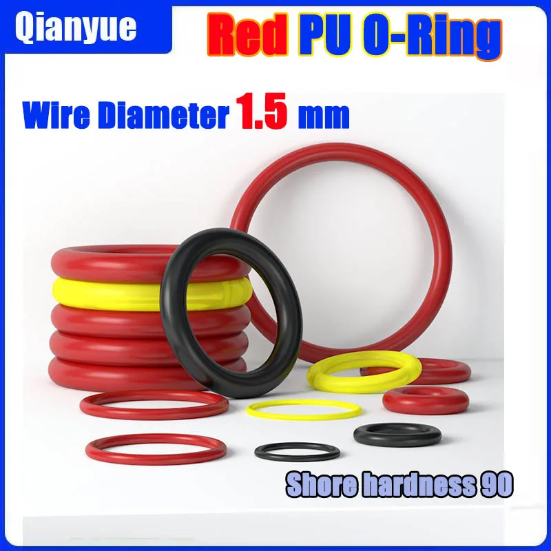 Roter PU O-Ring 1,5mm Kabelring - Hochdruck- und Verschleißfester Polyether-Dichtungsring für Hydraulik/Pneumatik (Maßanfertigung) – Detail 1