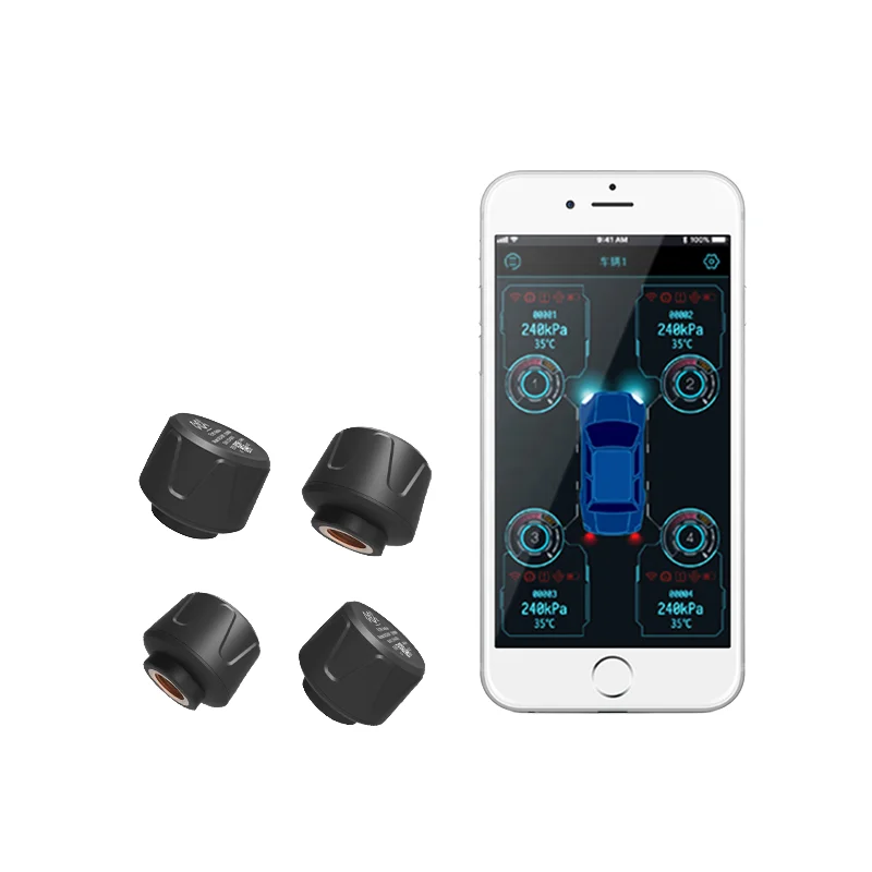

2026/Bluetooth 5.0 TPMS System for Rav4 Crosstrek Installing Tire Pressure Sensor on Android & IOS APP