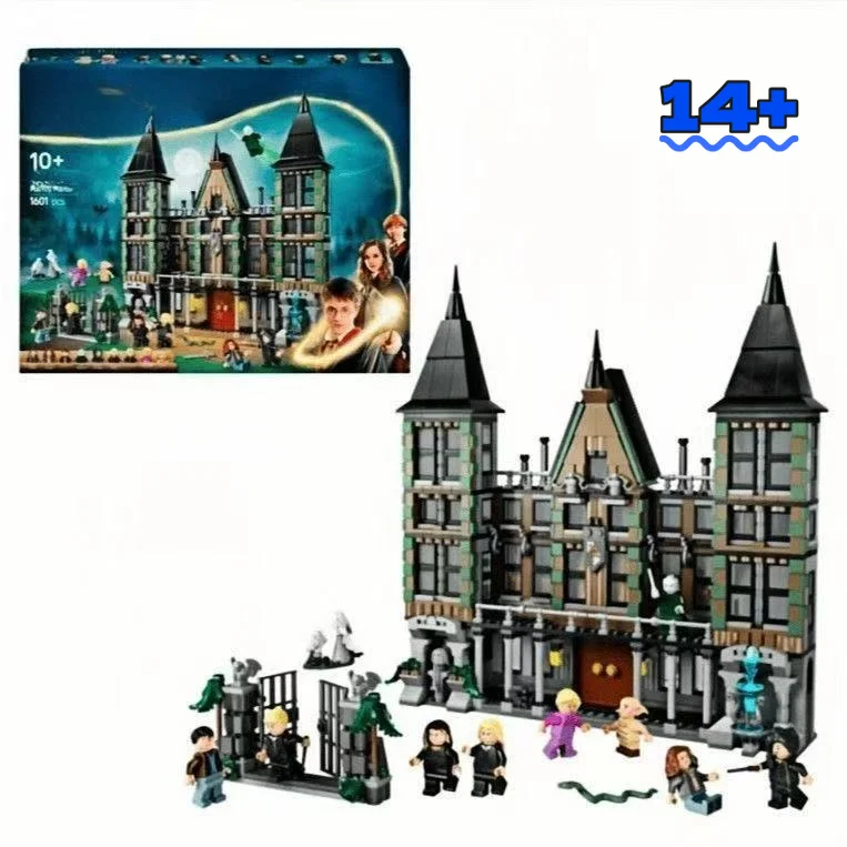 

Disney Creation 76453 Malfoy Manor Wizard Collection Building Blocks 1601pcs Home Display Model Family Fun Toy Kids Party Gifts