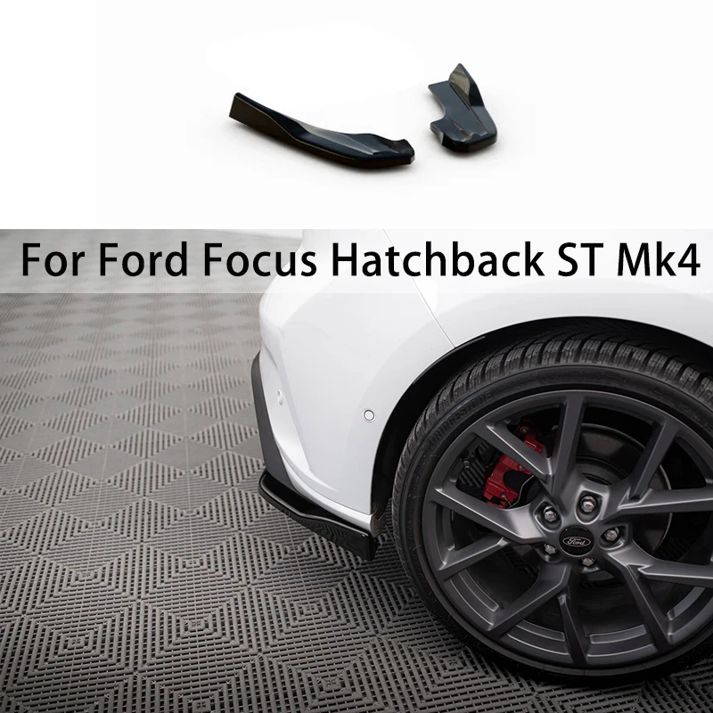 

Maxton Style Rear Side Splitter for Ford Focus ST Hatchback MK4 MK4 Facelift 2019-2025 Rear Bumper Side Diffuser Splitter Tuning