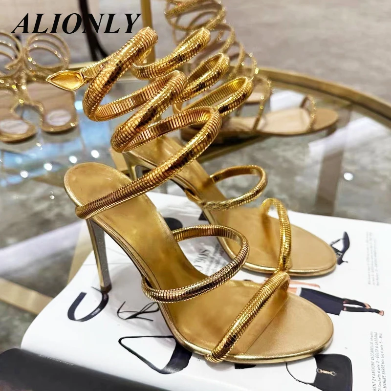 

Alionly 2026 New Street Style Ankle Strap Open Toe Narrow Band Women Sandals Thin High Heels Stripper Sexy Banquet Shoes
