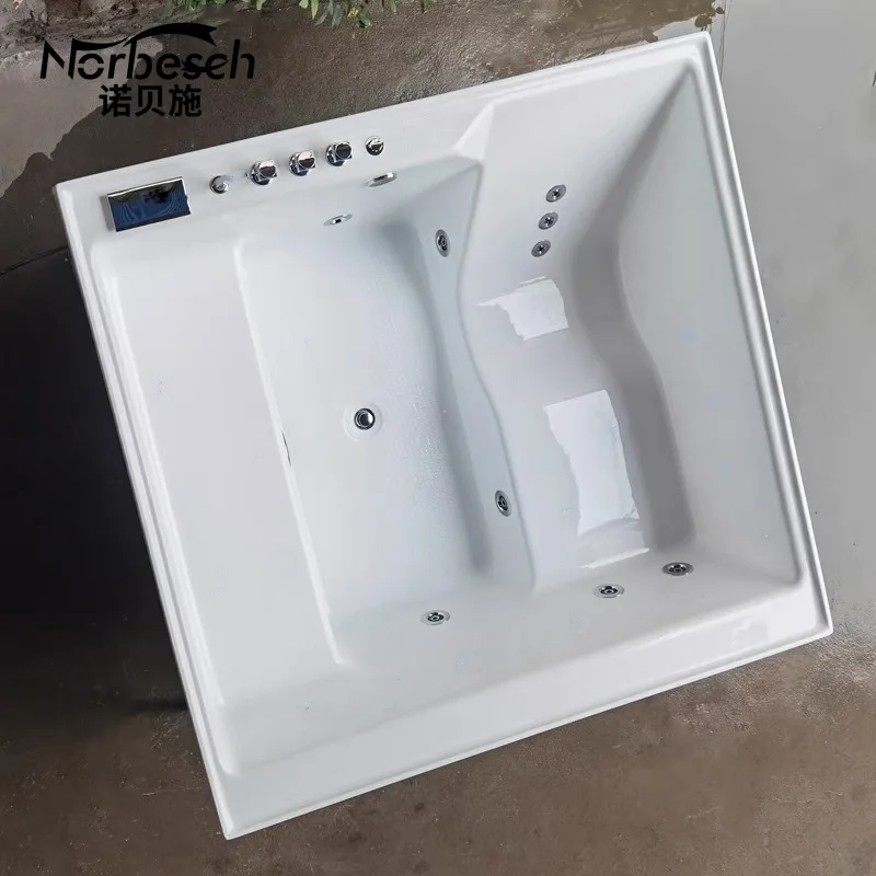 

Directly From The Manufacturer Acrylic Thermostatic Surf Massage Square Embedded 1.8 Meters Large Pool Outdoor Bathtub Bath