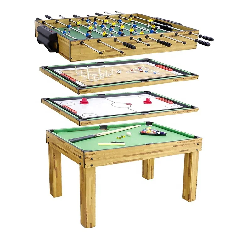 Konford Soccer Air-hockey 4 in 1 Multi Functional Mini Small 4ft 5ft 6ft Feet All-in-one Billiard Pool Table for Adult/childs