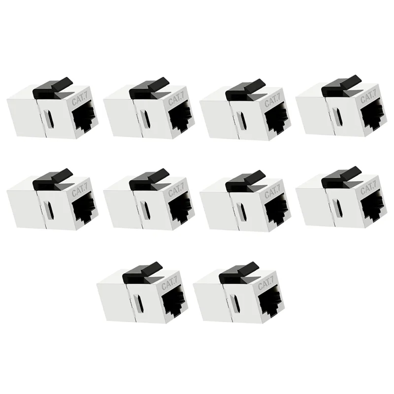 RJ45 Cat7 Shielded Inline Coupler Cat 7 หญิงหญิงสําหรับแจ็คสโตน Cat7 Modular Connector พร้อม Keystone Latch ทนทาน-PO