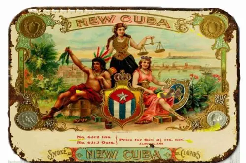 Cuban Cigar Label Art  Metal Tin Sign  8 x 12 Vintage Retro Look