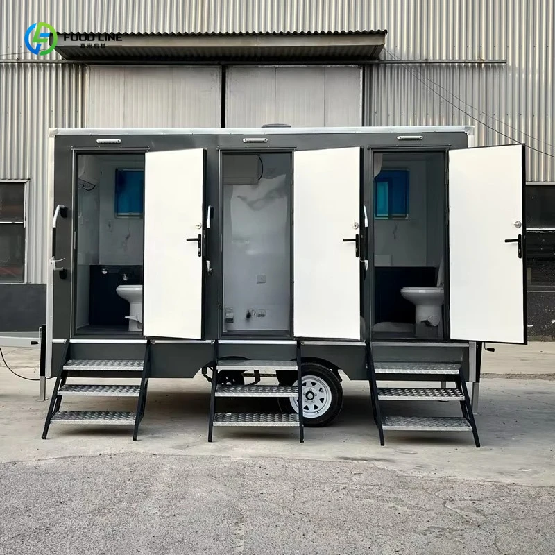 Customized Mobile Bathroom Portable Trailer on Wheels, Washroom Shower Room Truck for Camping Outdoor Toilet
