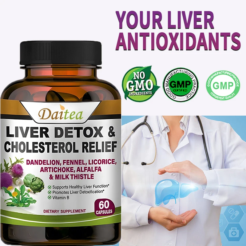 Organic Milk Thistle - Dandelion, Vitamin C B1 B2 B8 B12, Liver Health, Supports Liver Function, Non-GMO, Vegetarian