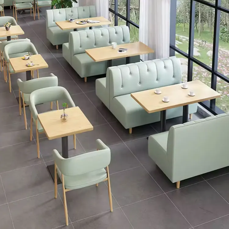 & Hotel Restaurant Furniture Manufacture Cafe Fast Food Booth Seating Half Round Circle Dining Restaurant Sofa Table and Chairs
