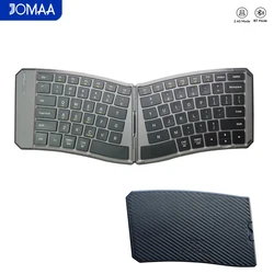 Jomaa Foldable Bluetooth Keyboard Ultra-Thin Folding Rechargeable Keyboard Portable Wireless Keyboard for Laptop iPhone iPad