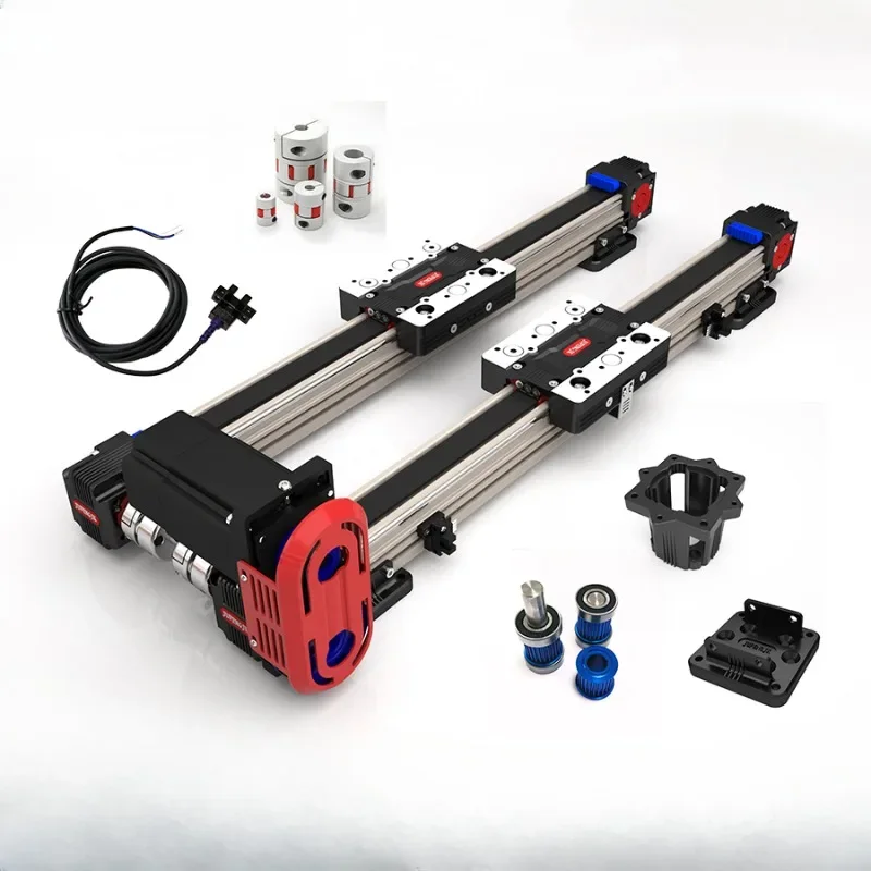 Double axis synchronous belt linear actuator WDT4545A customized length 100-3500mm CNC sliding platform gantry robot