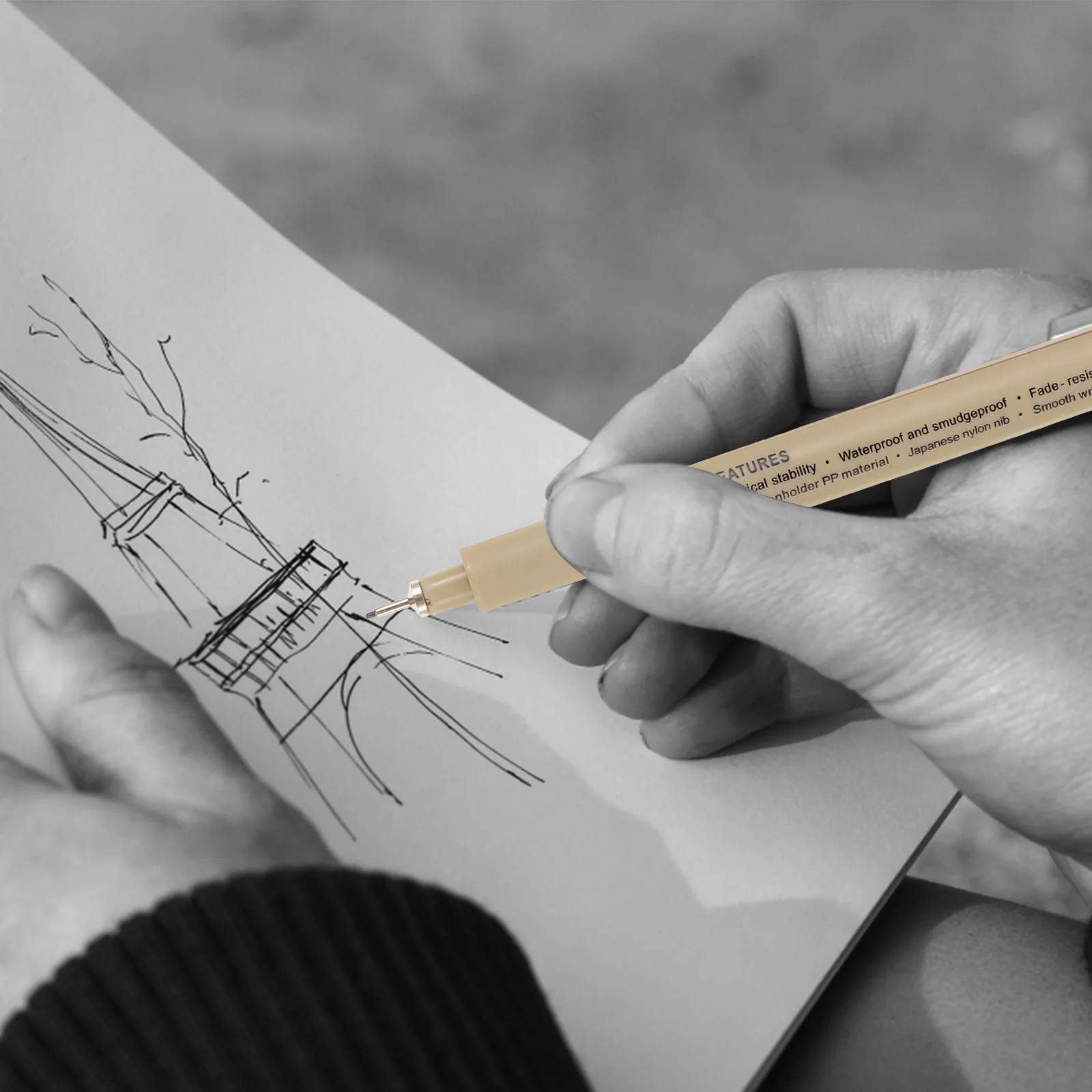 

12 шт., чернильные ручки для рисования, прецизионные маркеры с тонким наконечником для скрапбукинга, письма, студентов, школьные канцелярские принадлежности, художественные ручки, пигмент