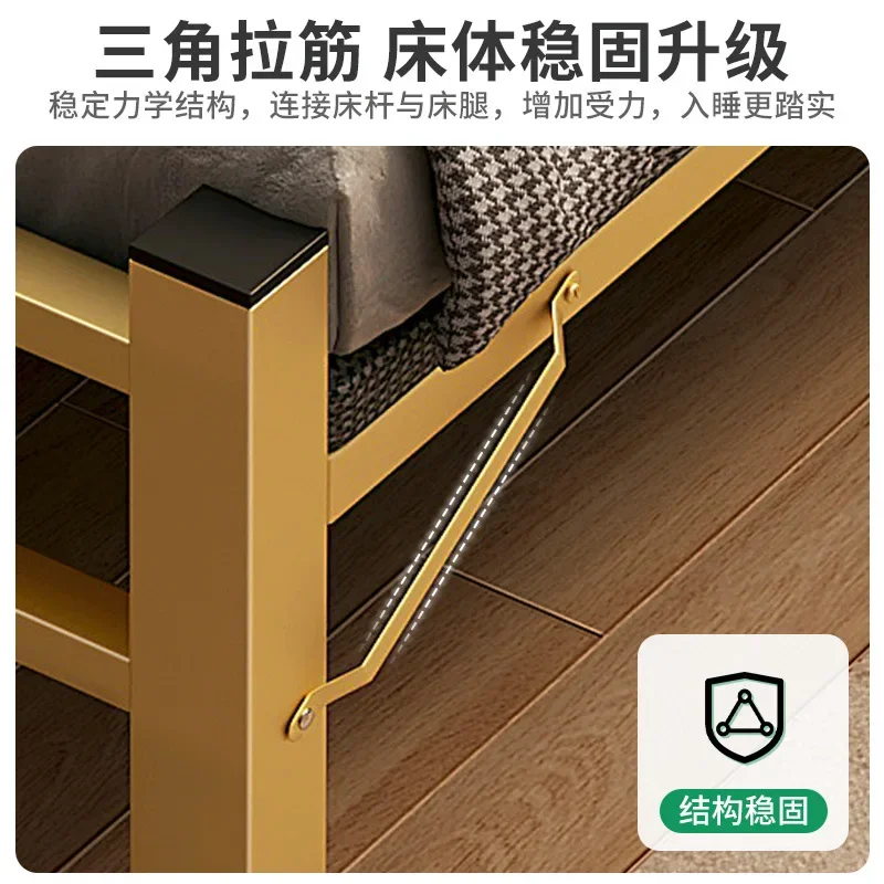 Aoliviya Folding Bed Single Adult Home Use Foldable Simple Bed Rental Room Nap Small Bed Dormitory Hard Plate Iron