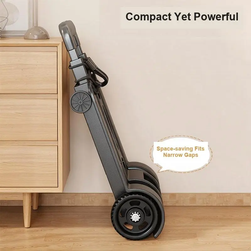 Flatbed Truck Folding Portable Tie Rod Trolley Supermarket Handling Express Handling Trolley Household Student Luggage Cart
