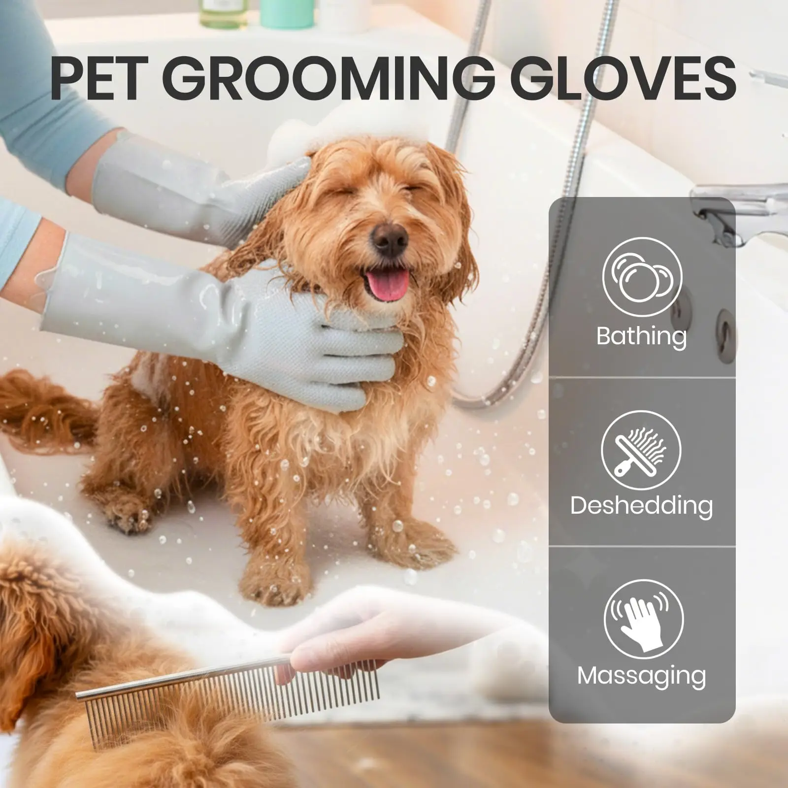 Thumbnail 4 - #4 Trending Pet Grooming Gloves Right Now