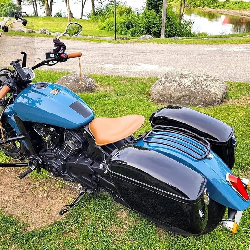 YUNTANMT Gloss black & Chrome Solo Fender Rack for 2015-Up Indian Scout