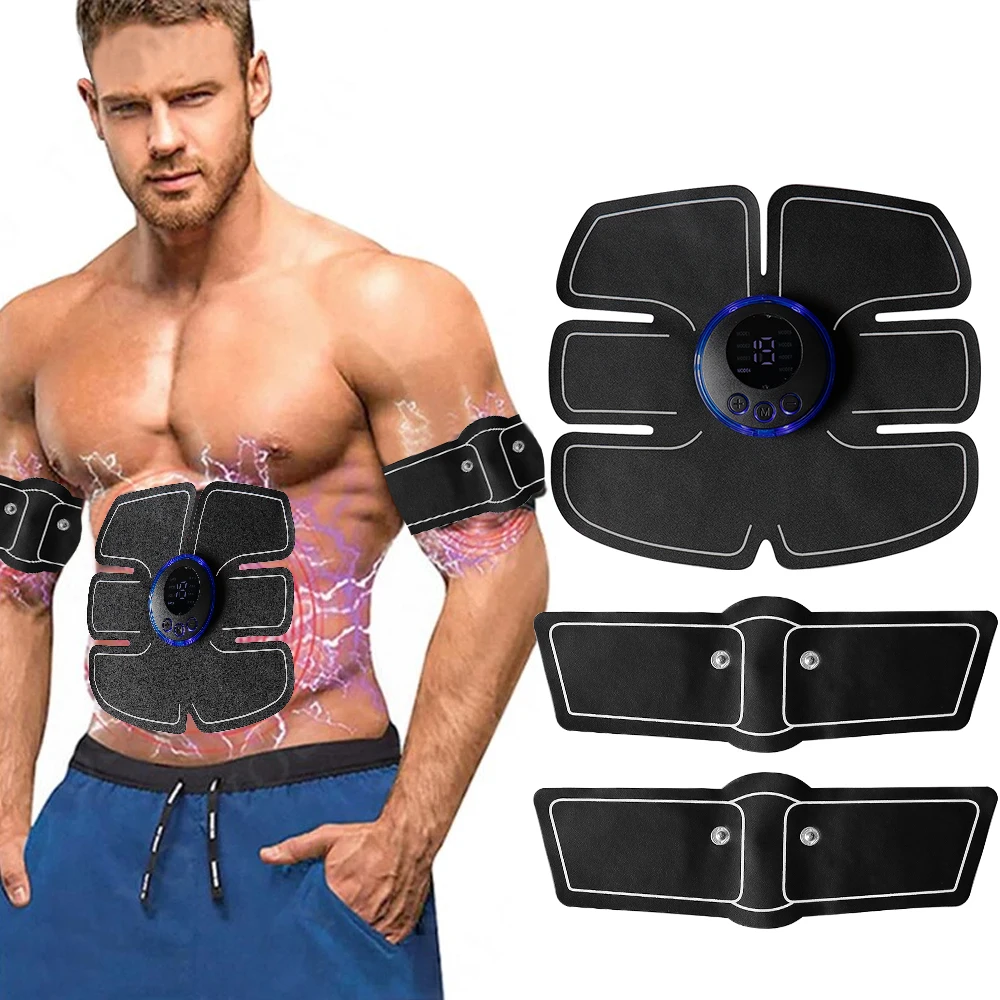 ABS Muscle Stimulator Electric Training Patches EMS Muscle Stimulator Fitness ABS Arm USB Charging Home Use Shaping Equipment