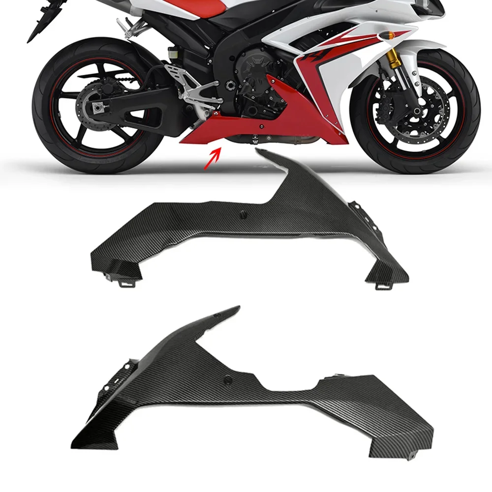 Hydro Dipped Carbon Fiber Finish Lower Bottom Oil Belly Pan Panel Guard Cowl Fairing For Yamaha YZF R1 YZF-R1 YZFR1 2007 2008