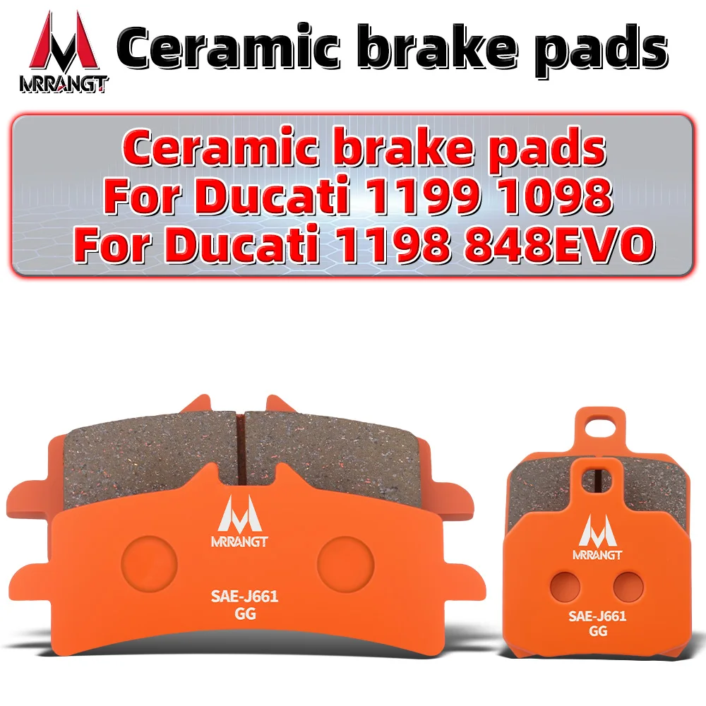 

MRRANGT Motorcycle Ceramic Brake Pads front and rear Set Fit For Ducati 1199 Panigale and 1098 1198 848EVO Brake pad accessories