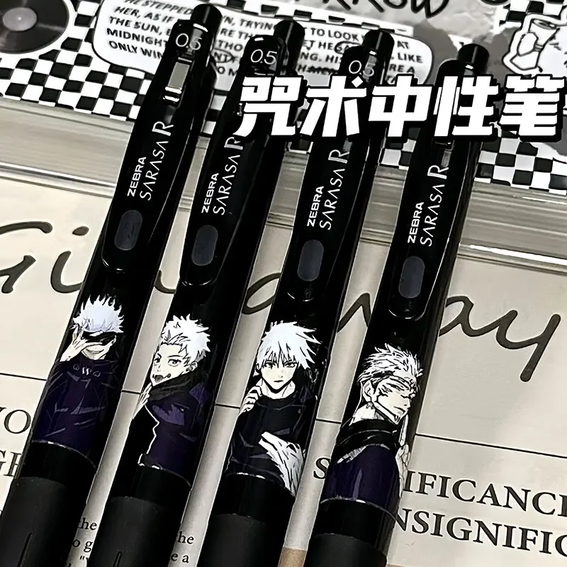 

Anime Jujutsu Kaisen Ryomen Sukuna Fushiguro Megumi Inumaki Toge Satoru Gojo Cosplay 0.5mm Press Gel Sign Test Black Pen