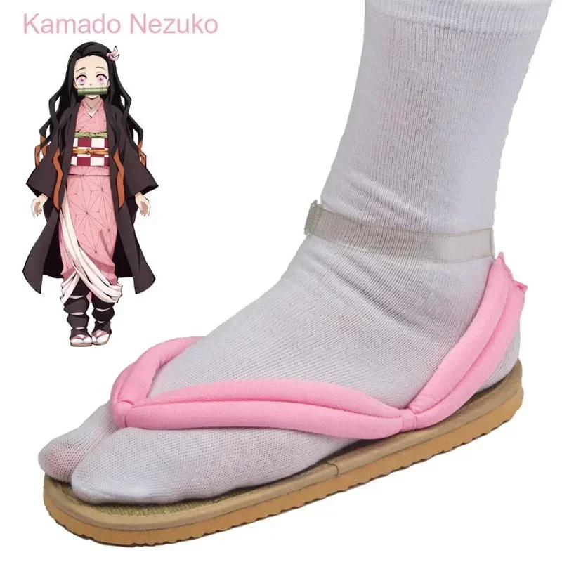 Kamado Tanjirō Nezuko Agatsuma Zenitsu Kanroji Mitsuri Tokitou Muichirou Cosplay Schoenen Kimono Flops Geta Slippers Schoenen